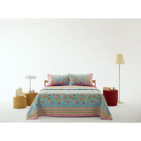 Bassetti  Bassetti Bedspread | RAPALLO T1 turquoise-fuchsia | ...various sizes