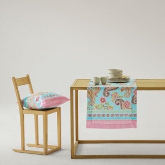 Bassetti  Table linen | RAPALLO T1 turquoise-rose | 100% cotton
