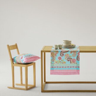 Bassetti  Tischwäsche | RAPALLO T1 turchese-rose | 100% Baumwolle