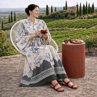 Bassetti  Kimono | PARAGGI V20 ivory-black | 100% cotton