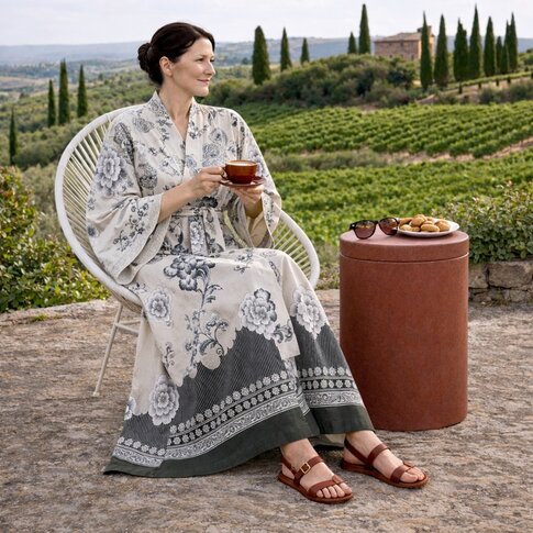 Bassetti  Bassetti Kimono | PARAGGI V20 ivory-black | ...two sizes!