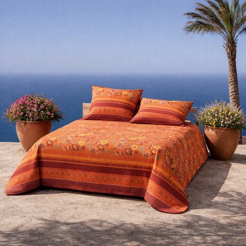 Bassetti  Bedspread | VARIGOTTI O1 orange | 100% cotton