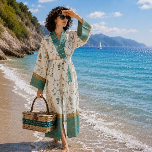 Bassetti  Kimono | OPLONTIS V2 verde | Größe S/M