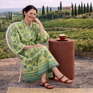 Bassetti Kimono | RAPALLO V1 lime | 100% cotton Bassetti Kimono | RAPALLO V1 lime | 100% cotton