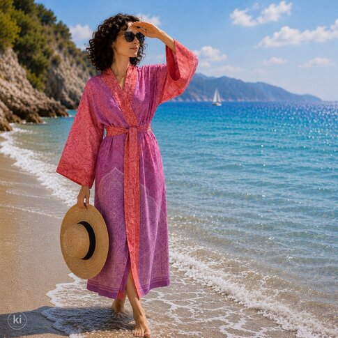 Bassetti  Kimono | DOLCEACQUA P1 fuchsia | 100% Baumwolle