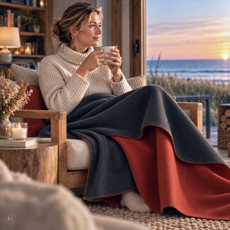 coastland  Wool blanket - FireSideMoon | 100% virgin wool