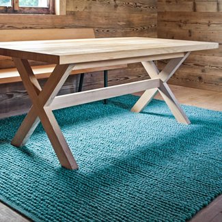 Tisca Handwebteppich | Olbia/Orlando CALANDA | 65% Schurwolle, 35% Jute