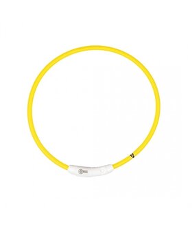 Duvo+ Flash light ring usb nylon Geel 35 cm