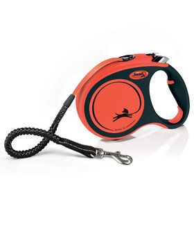 Flexi Xtreme oranje / zwart S 5 meter tot 20 kg.