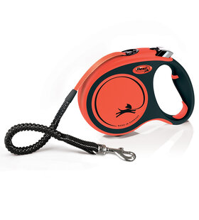 Flexi Xtreme oranje / zwart M 5 meter tot 35 kg.