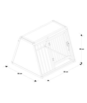 Hundos Autobench M 65x80x65 cm