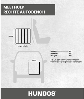 Hundos Maatwerk Aluminium Autobench Recht model