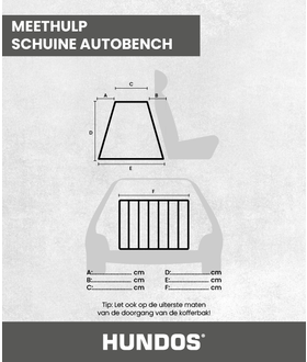 Hundos Maatwerk Aluminium Autobench Schuin Model 2-Vaks