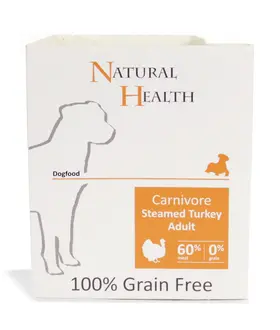Natural Health  Dog  Steamed Carnivore Turkey  omdoos 7x395 gram