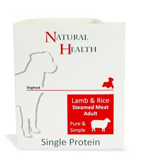 Natural Health  Dog Steamed P&S Lamb & Rice omdoos 7x395 gram