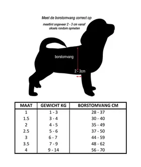 Tre Ponti Hondentuig Fibbia verstelbaar maat 1 (28-37 cm)