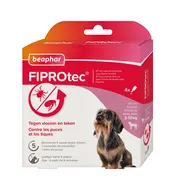 Beaphar FIPROtec hond 2-10kg  4 pipetten tegen vlooien en teken