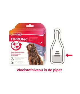 Beaphar FIPROtec hond 40-60kg  4 pipetten tegen vlooien en teken