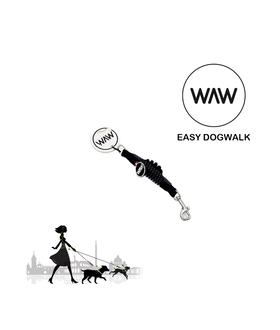 WAW Easy Dog Walk zwart schokbreker