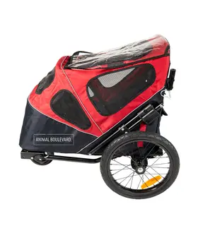 Animal Boulevard Fietskar 2-in-1 Rood/Zwart-M 123x57x77cm