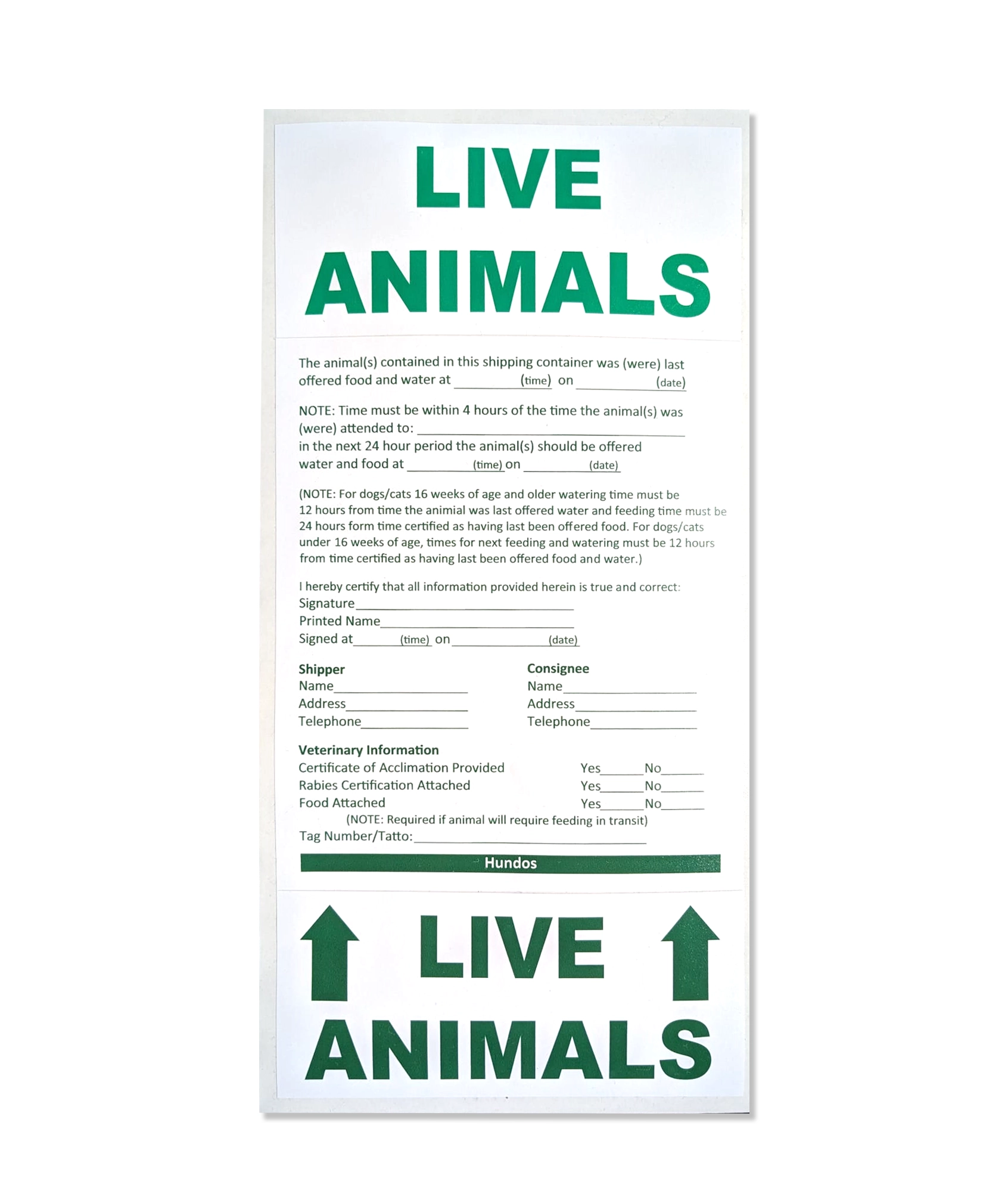 Live Animals Sticker - Autobench.nl