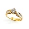Golden ring with diamonds