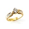Golden ring with diamonds
