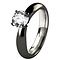 Black ring with litte diamond
