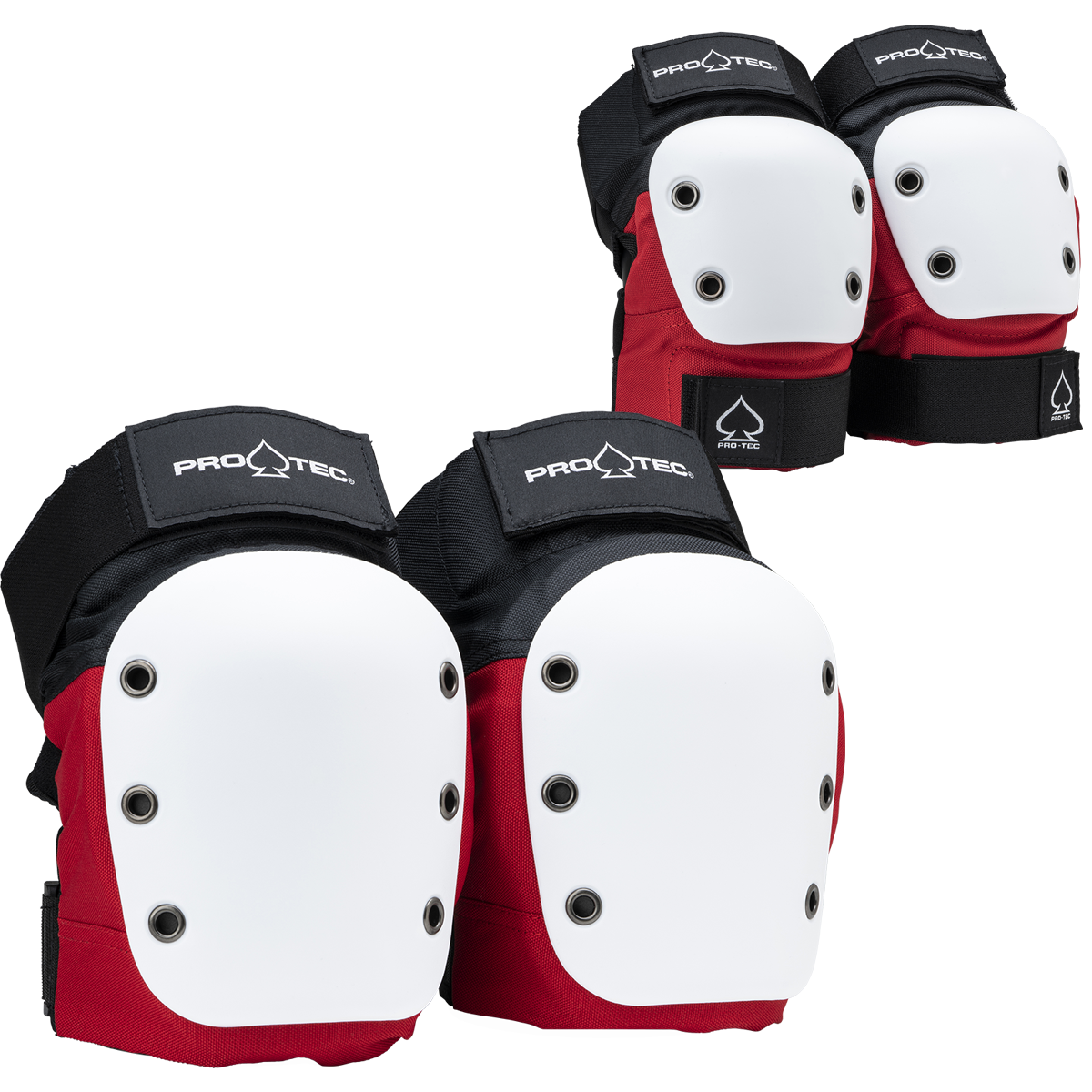 PROTEC ProTec Pads Street Knee/Elbow Pad Set Red/White/Black Wild