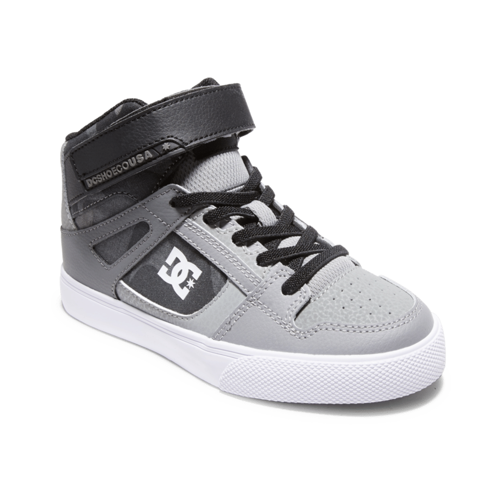 Hinder effect Opgetild DC DC SHOES PURE HIGH-TOP EV BOY GREY CAMO - Wild Style Skateshop