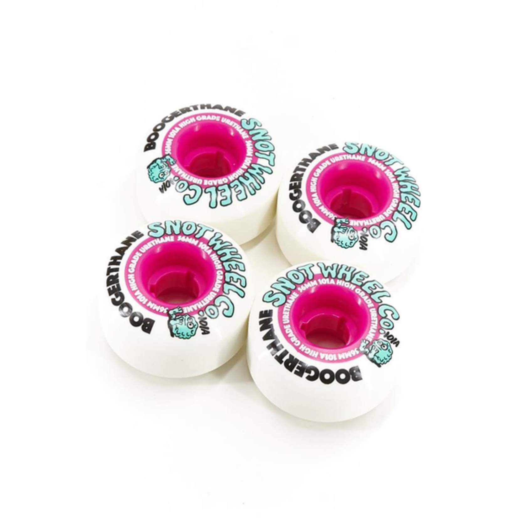SNOT Snot Wheel Company Boogerthane Team Wheels White Pink 56mm 101a