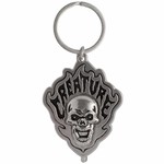 CREATURE Creature Bonehead Flame Keychain Apparel antique-nickle