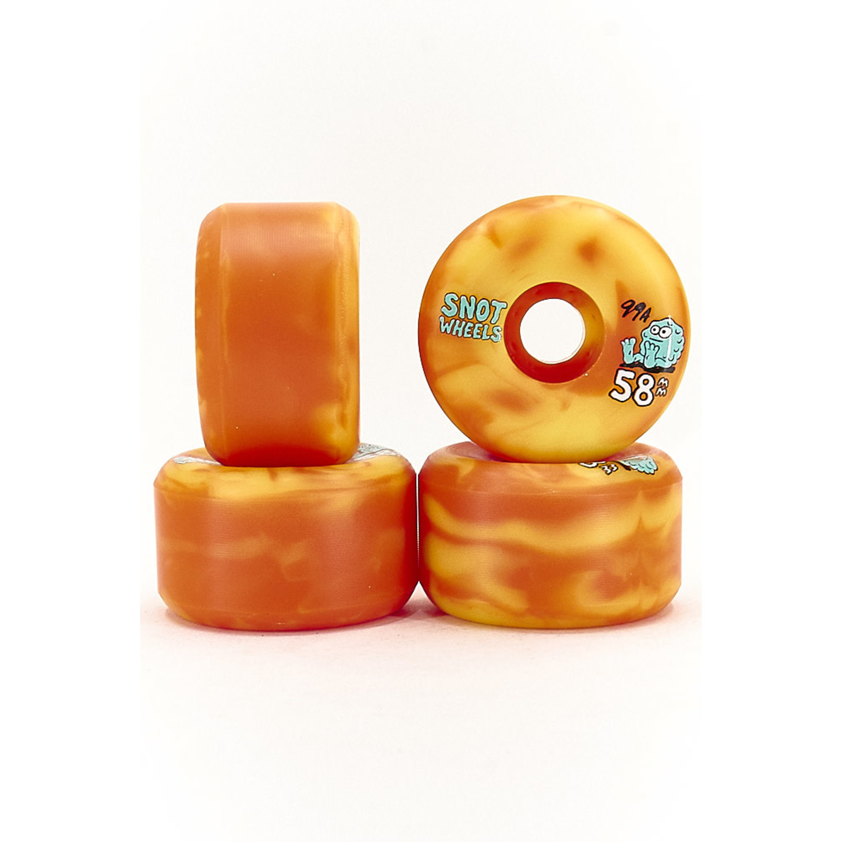 SNOT Snot Wheels Swirl Conical 99a 58mm Yellow Orange