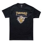THRASHER THRASHER FIRST COVER T-SHIRT BLACK/GOLD