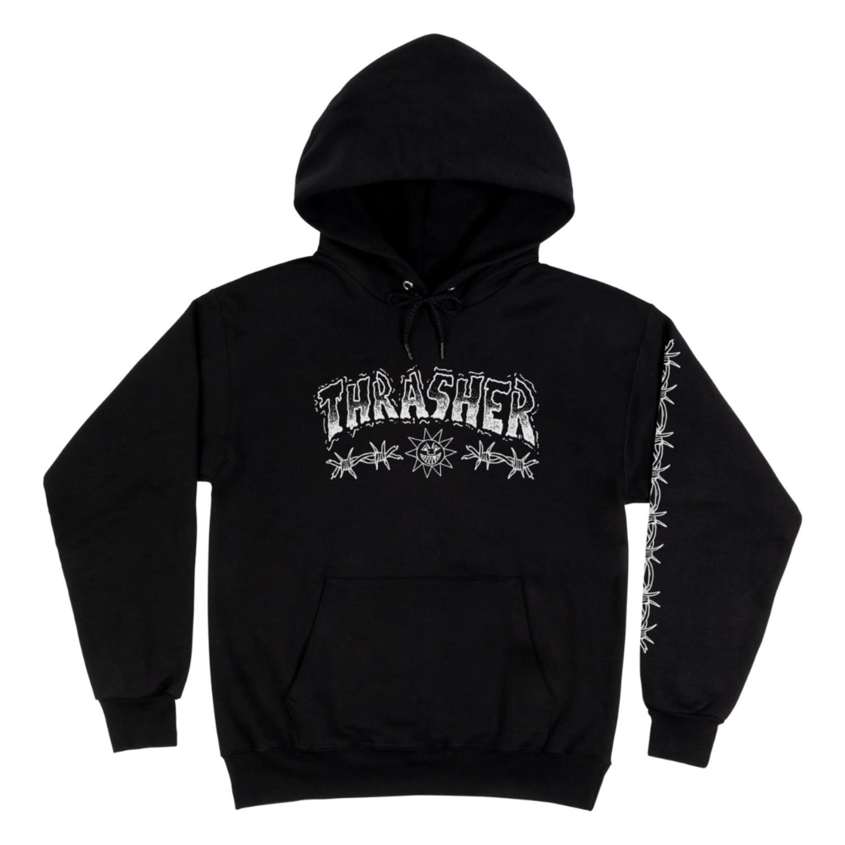 THRASHER THRASHER BARBED WIRE HOODED SWEAT BLACK