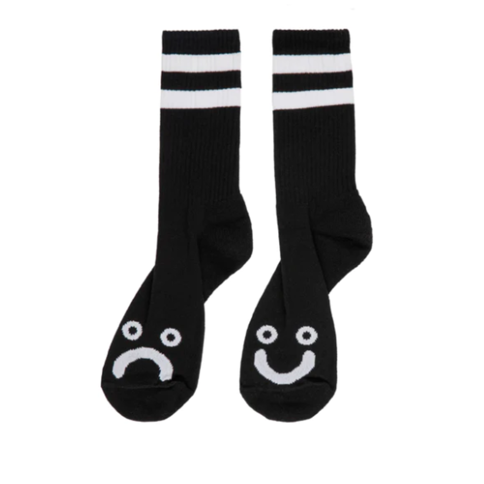 POLAR POLAR HAPPY SAD SOCKS - BLACK