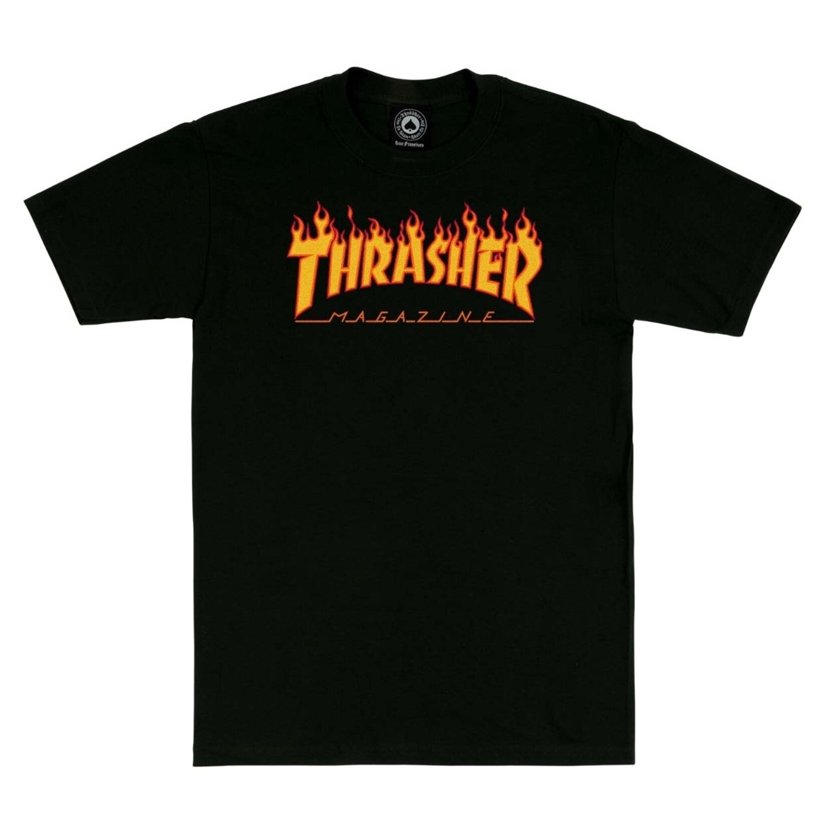 THRASHER THRASHER FLAME T-SHIRT BLACK