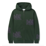 BUTTER GOODS Butter Goods Tour Zip-Thru Hoodie Green