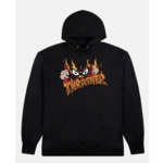 THRASHER THRASHER SUCKA FREE BY NECKFACE HOODED SWEAT BLACK