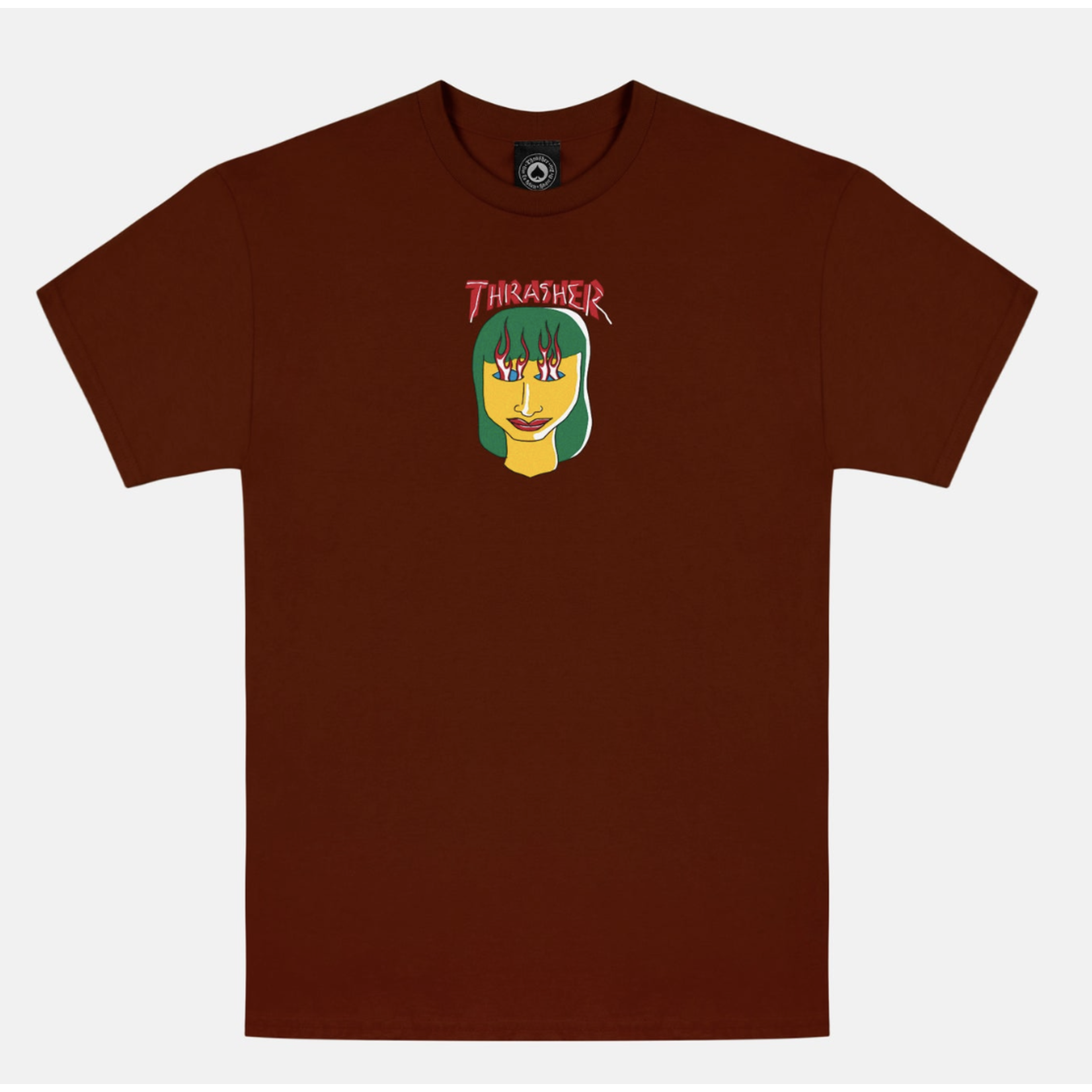 THRASHER THRASHER TALK SHIT BY GONZ T-SHIRT MAROON