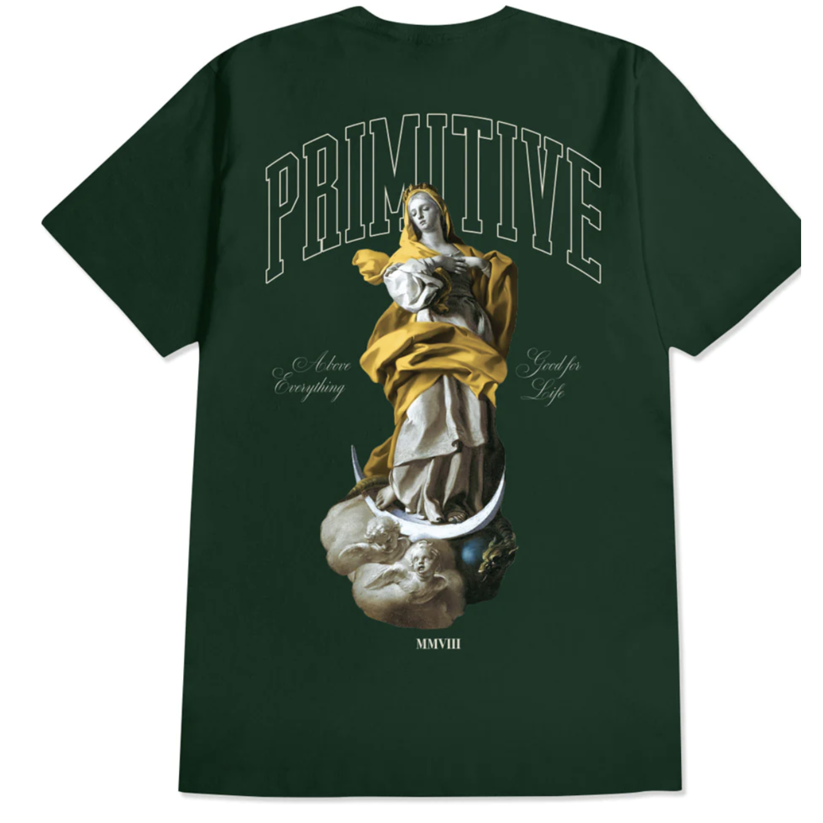 PRIMITIVE PRIMITIVE GOLD PACK - BLESSED TEE - FOREST GREEN