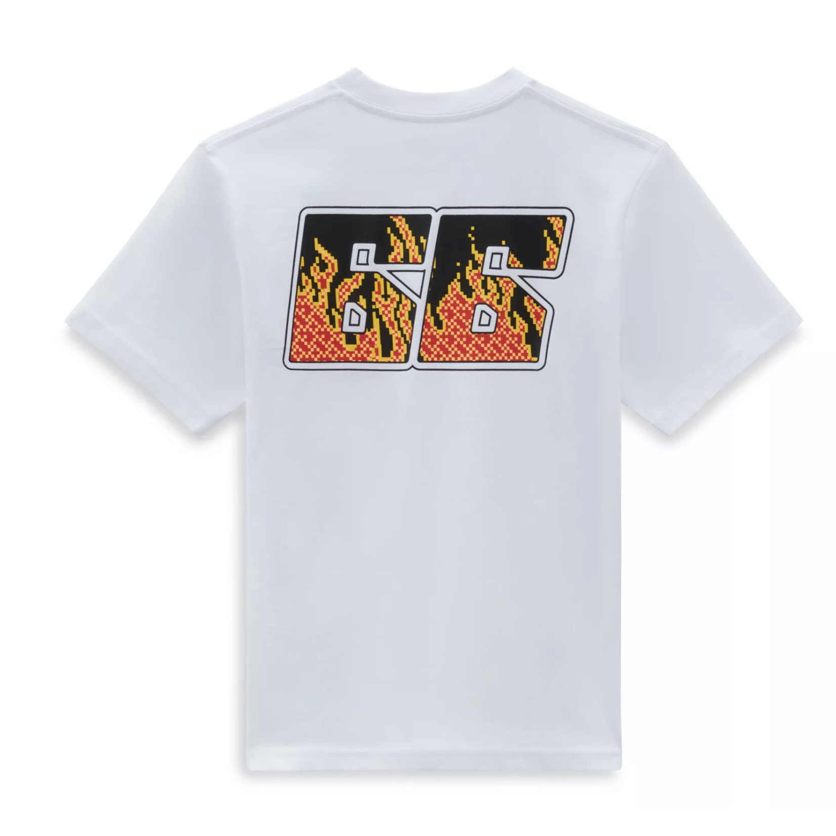 VANS VANTS TEE YOUTH DIGI FLAMES - WHITE