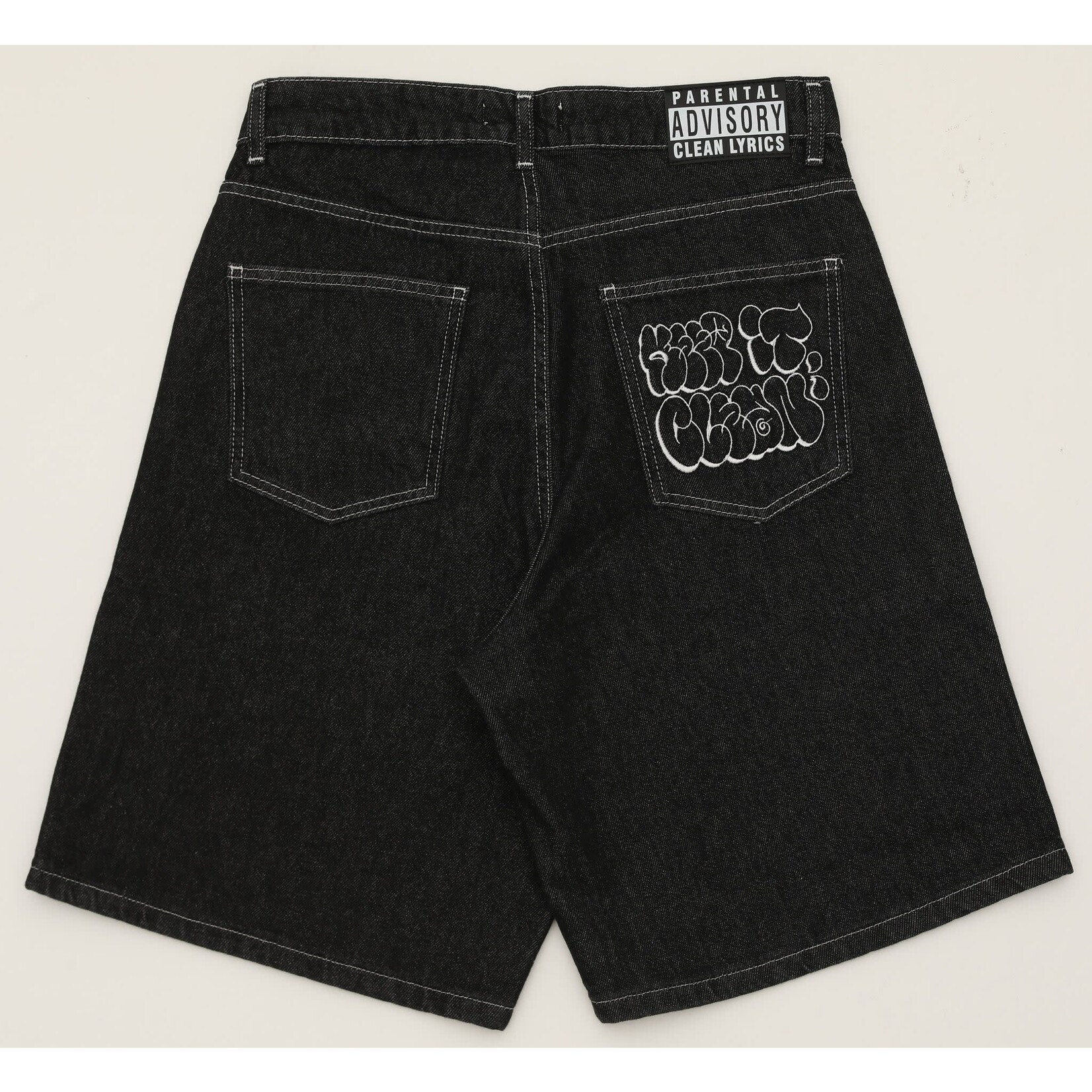 KEEP IT CLEAN KEEP IT CLEAN LOOSE SHORT - THROW UP - BLACK WASHED