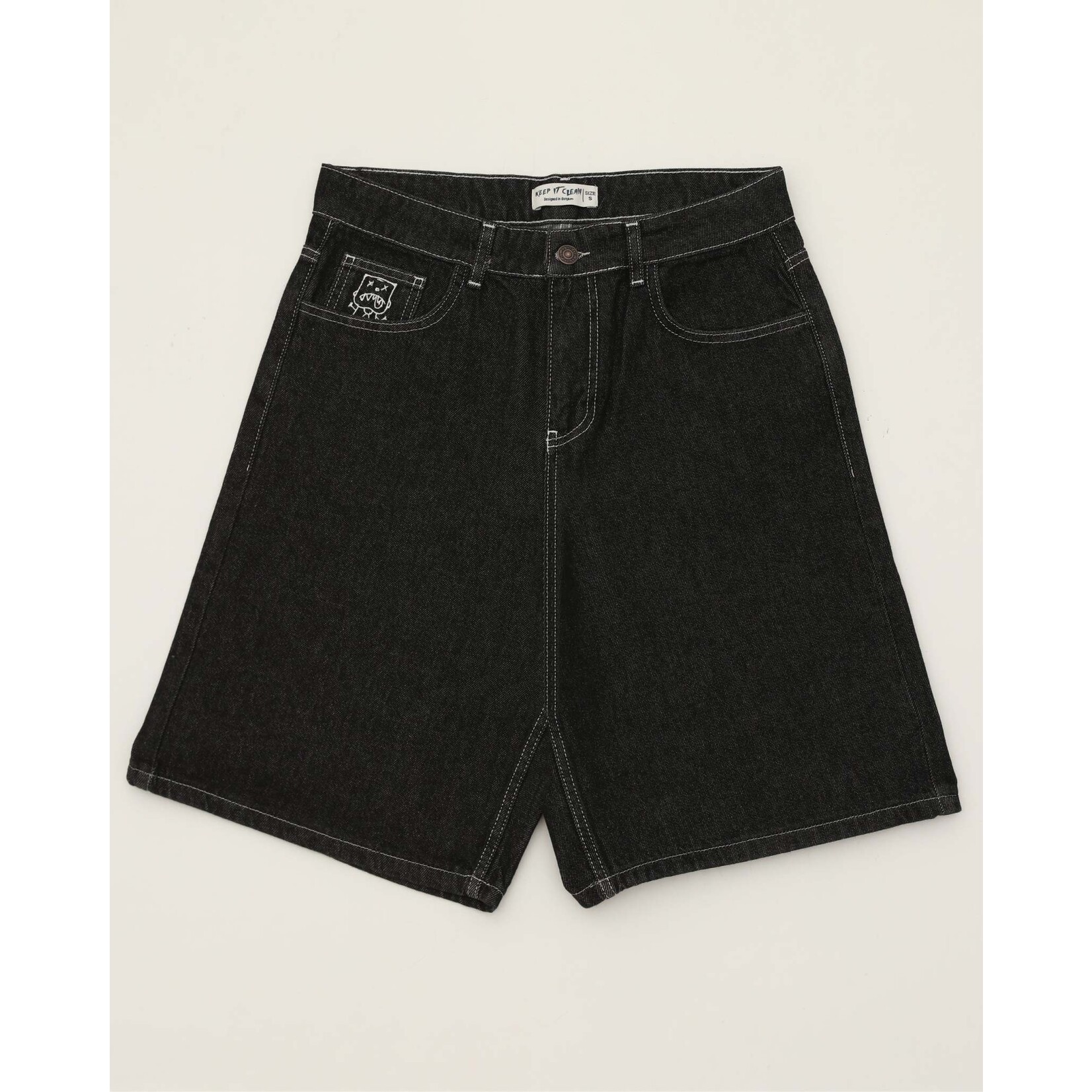 KEEP IT CLEAN KEEP IT CLEAN LOOSE SHORT - BLACK WASHED