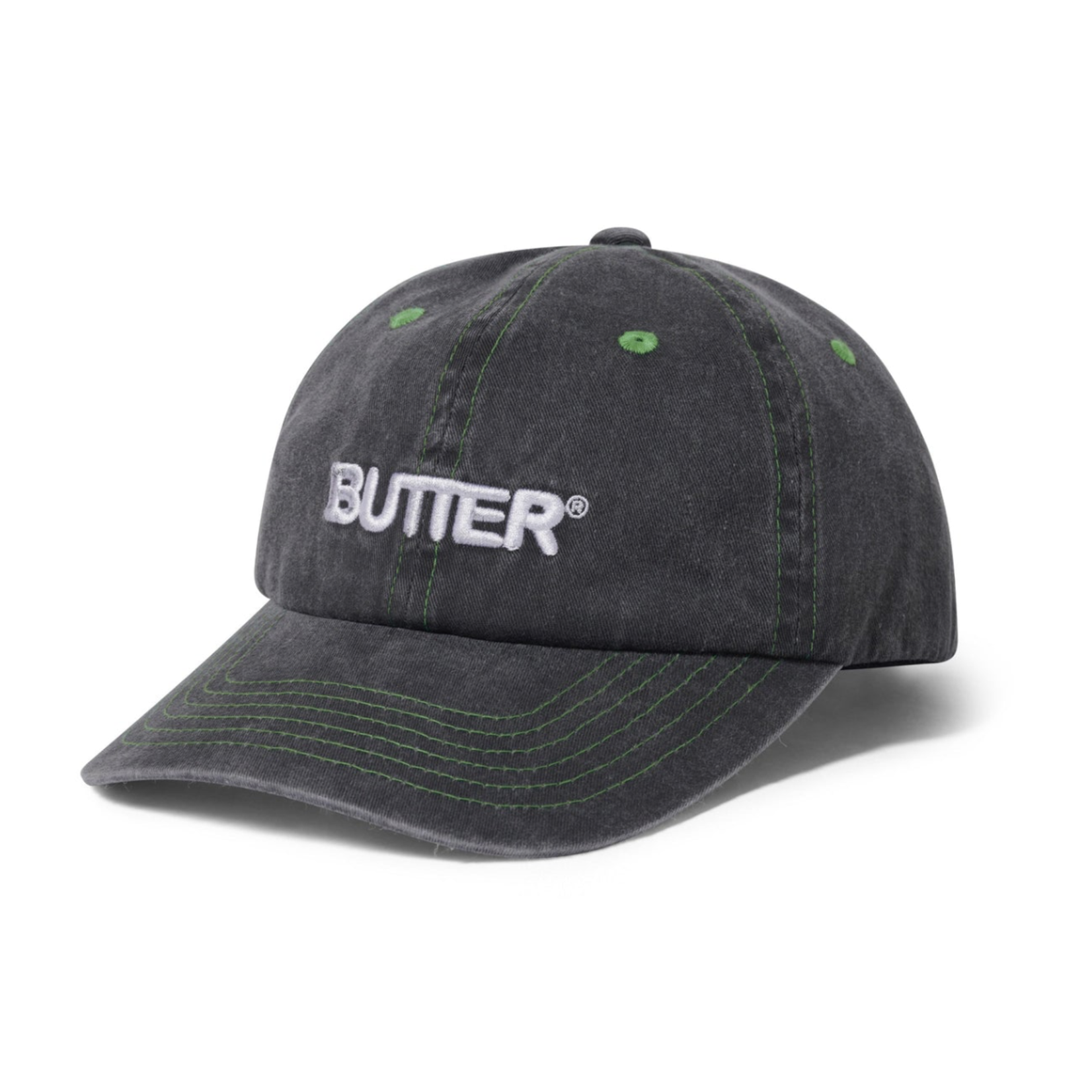 BUTTER GOODS Butter Goods Rounded Logo 6 Panel Cap Black