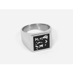 WASTED PARIS WASTED PARIS - SIGNET RING CREEP - 1 SILVER/BLACK