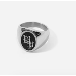 WASTED PARIS WASTED PARIS - SIGNET RING SIGNATURE - 1 SILVER/BLACK