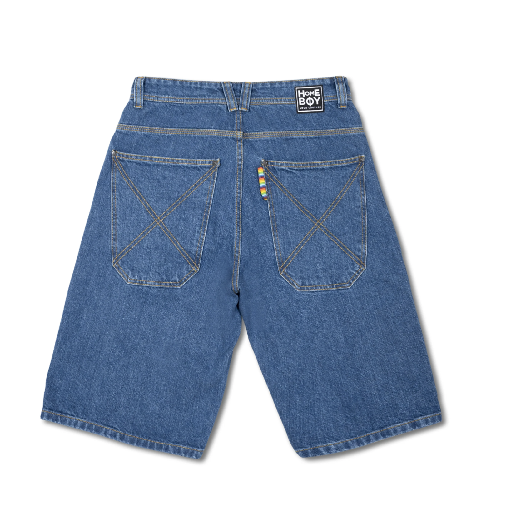 HOMEBOY HOMEBOY X-TRA BAGGY DENIM SHORTS WASHED BLUE