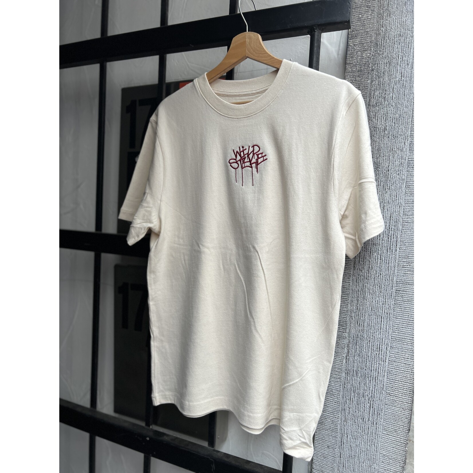 WILD STYLE WILD STYLE Embroided Logo T-Shirt Natural