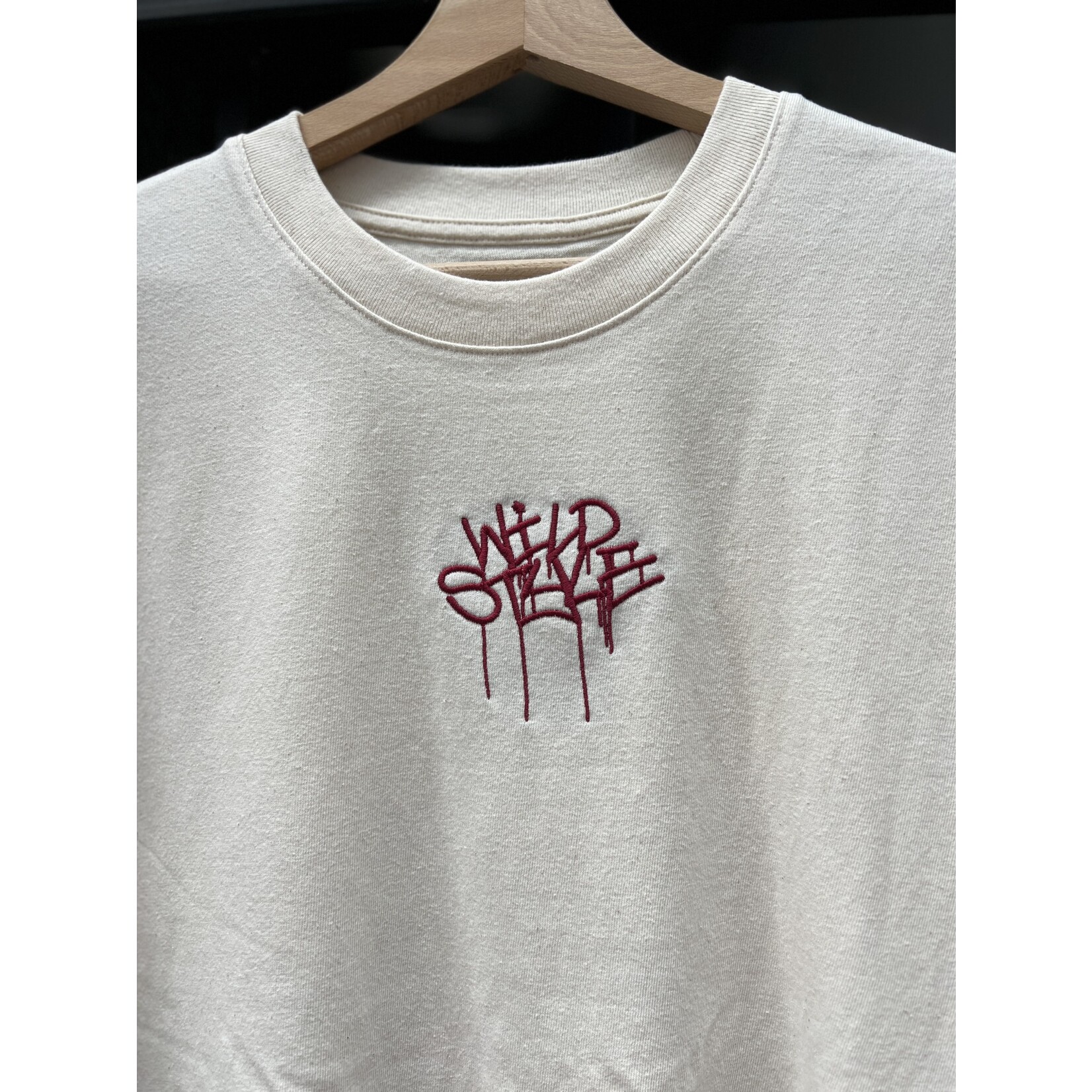 WILD STYLE WILD STYLE Embroided Logo T-Shirt Natural